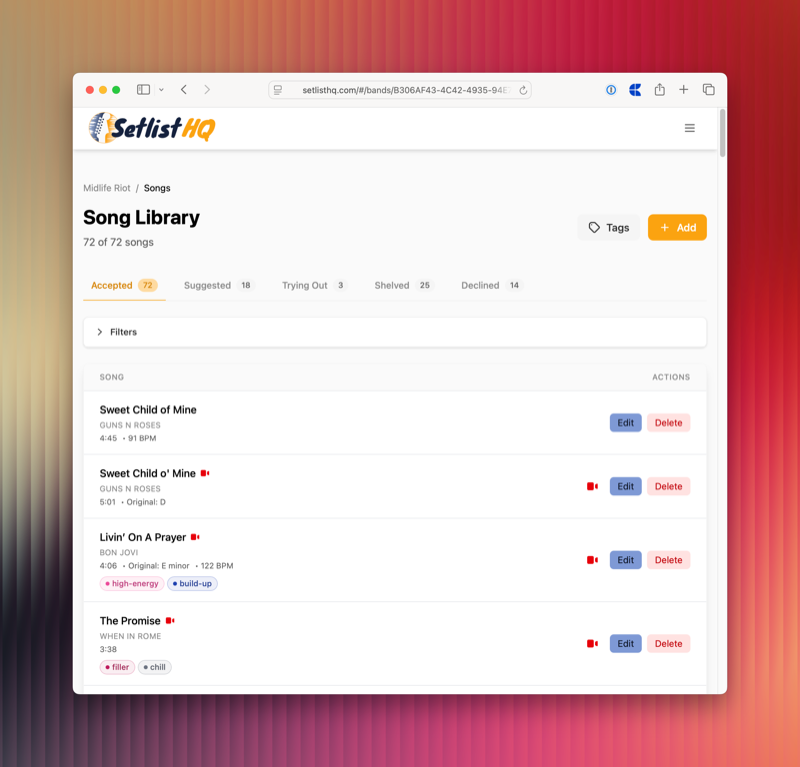 Song Library Screenshot